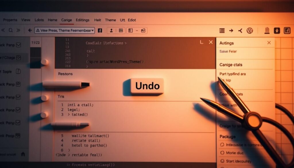 how to undo theme editor change wordpress