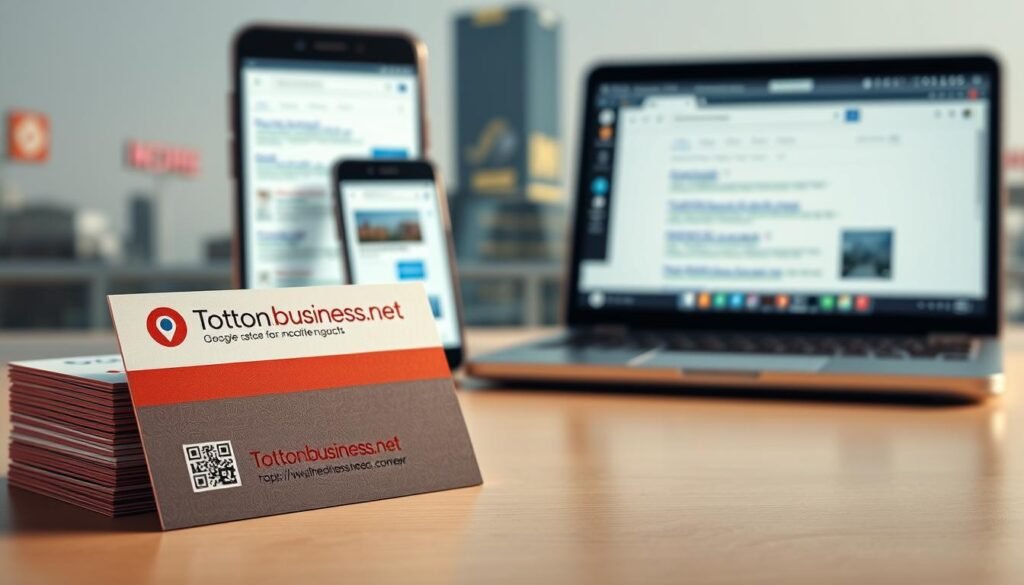 A meticulously crafted image of citations, showcasing the core concepts of citations SEO. In the foreground, a stack of business cards with the Tontonbusiness.net brand prominently displayed, each card adorned with intricate QR codes and URLs. In the middle ground, a series of digital devices, such as smartphones and laptops, displaying search engine results pages highlighting the importance of local citations. In the background, a subtle cityscape with buildings and signage, conveying the idea of a connected, online world. The lighting is crisp and clean, with a hint of warm tones to create a professional, authoritative atmosphere. The overall composition emphasizes the significance of citations in boosting local search rankings, seamlessly blending digital and physical elements.