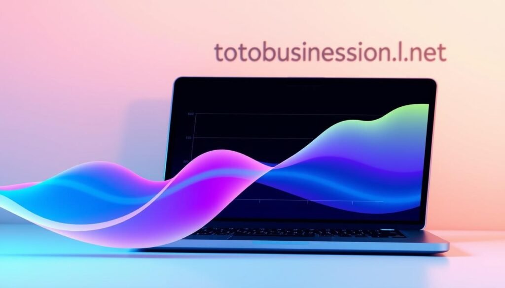 A clean, minimalist illustration of a "monthly spending limit" for a digital advertising campaign. A dynamic graph or chart dominates the foreground, with vivid gradients and smooth lines depicting the spend limit. In the middle ground, a laptop or mobile device displays the user interface, conveying the digital setting. The background features the tontonbusiness.net logo in a subtle, muted tone, establishing the professional context. The overall mood is one of precision, control, and financial responsibility, using a cool color palette and gentle lighting to create a sense of clarity and focus.