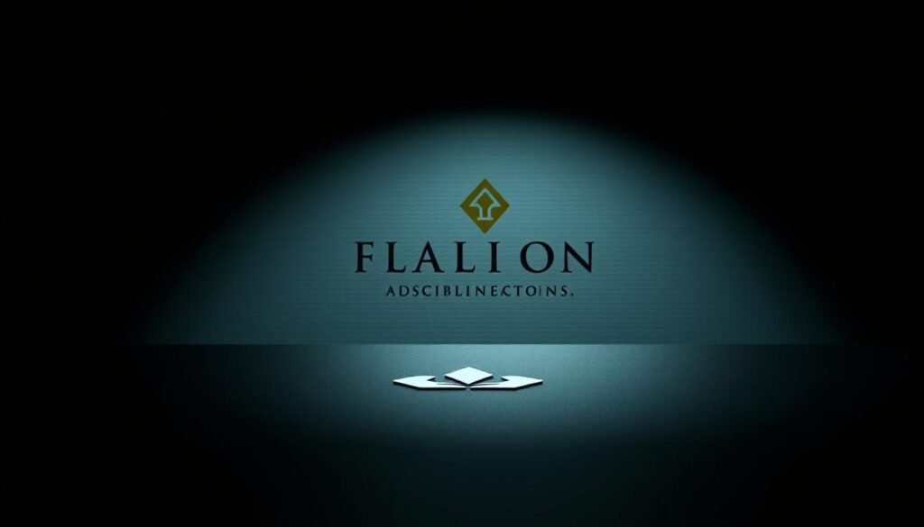 A visually striking brand identity with a clean, modern aesthetic. In the foreground, a minimalist logo mark emblazoned on a matte black surface, casting a dramatic shadow. In the middle ground, elegant typography and geometric shapes in a harmonious color palette, conveying a sense of sophistication and precision. The background features a subtly textured surface, creating depth and dimension. Dramatic studio lighting casts dramatic shadows, emphasizing the graphic elements. The overall mood is one of confidence, professionalism, and a strong visual presence.