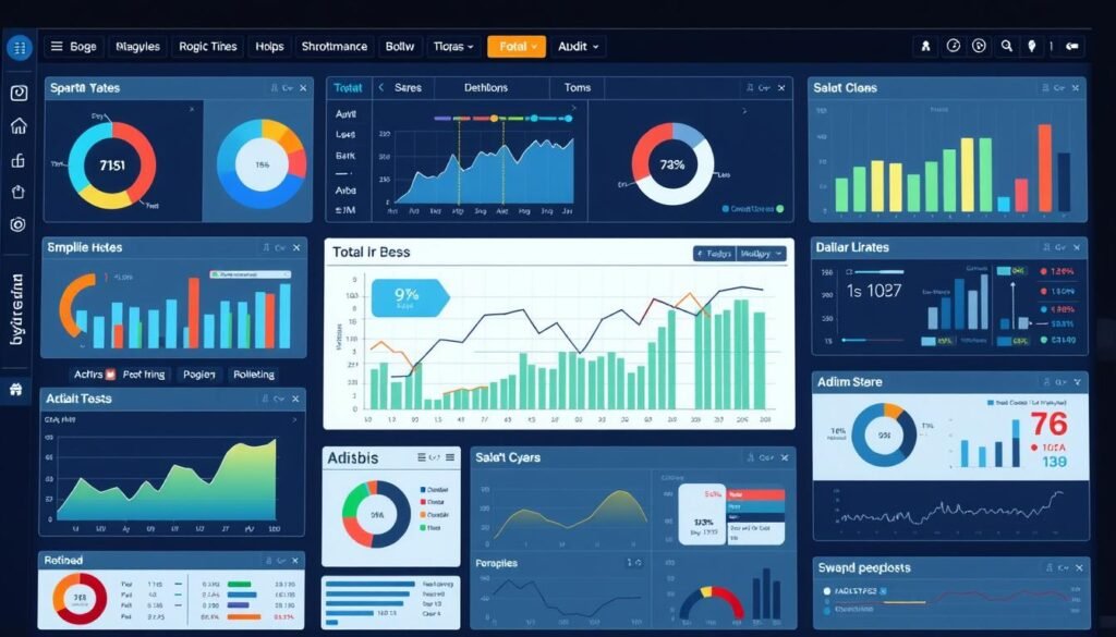 Generate an image of a dashboard displaying various technical SEO audit tools Generate an image of a dashboard displaying various technical SEO audit tools