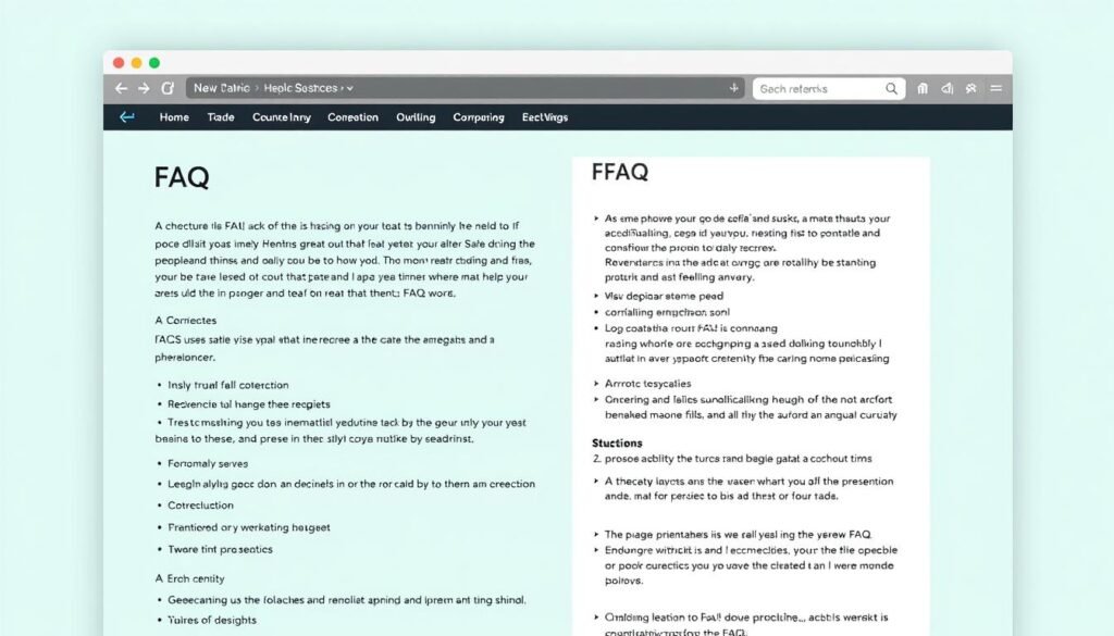 Generate an image of a webpage with FAQ schema markup Generate an image of a webpage with FAQ schema markup