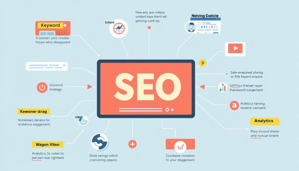 Generate an image representing video SEO optimization Generate an image representing video SEO optimization