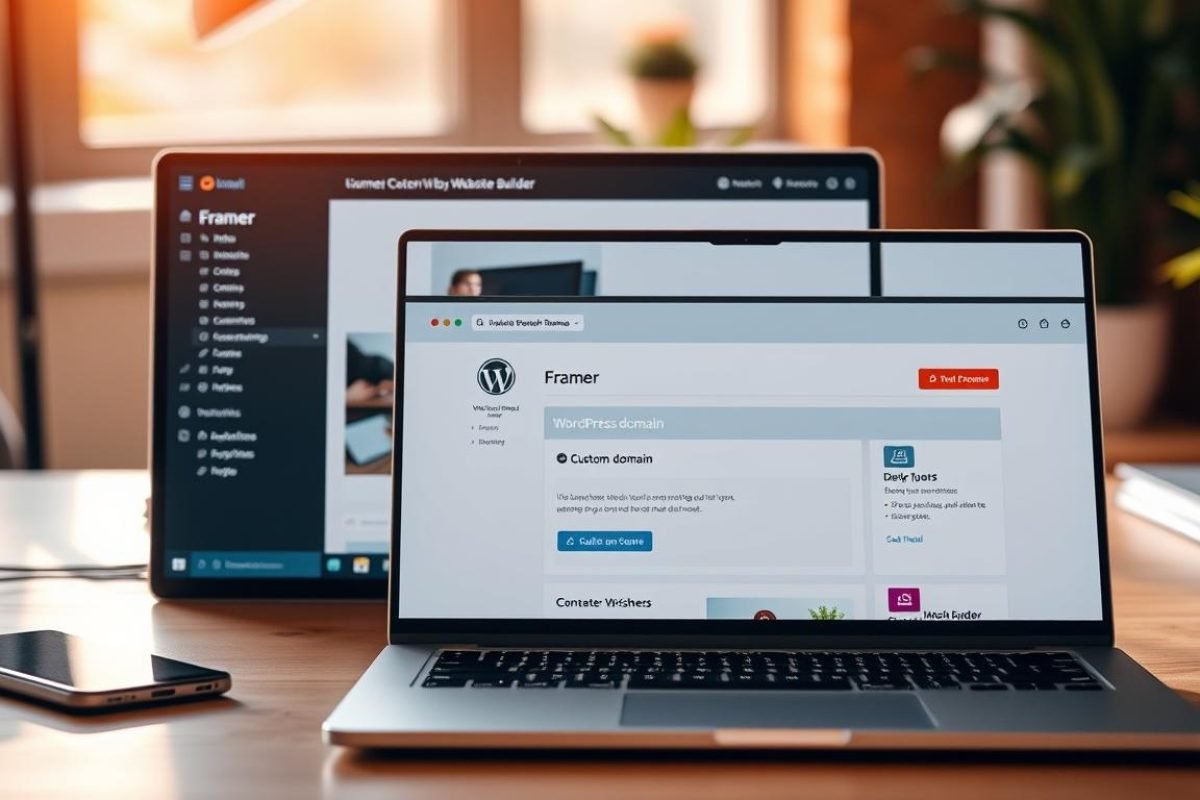 can you connect wordpress as framer custom domain