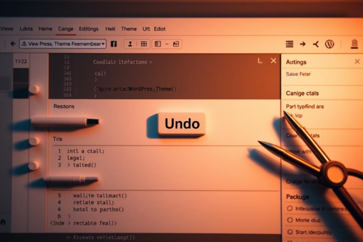 how to undo theme editor change wordpress