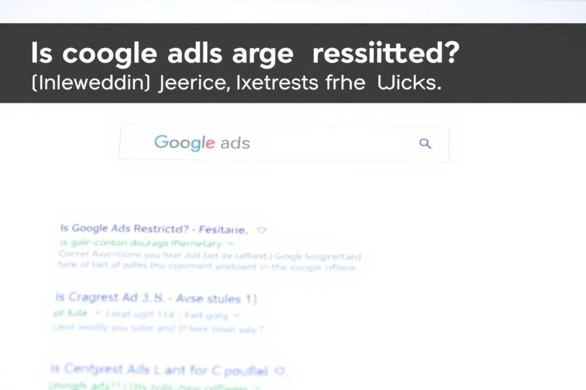 is google ads age restricted